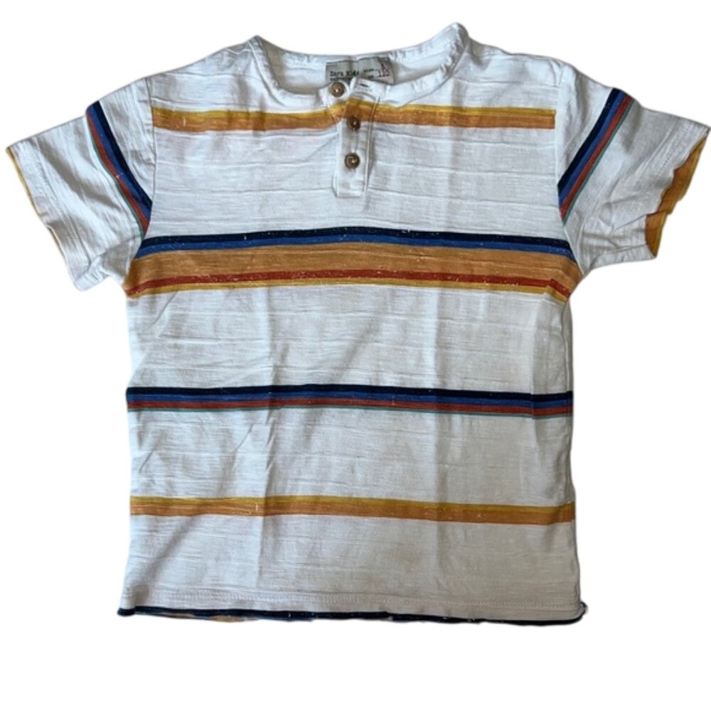Zara Somewhere Striped Henley, 5